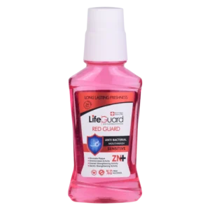 دهانشویه بزرگسال حساس (Red Guard) برند لایف گارد با حجم 270 میلی لیتر